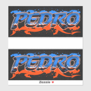 Pedro Vorname Name Graffiti Aufkleber Sticker