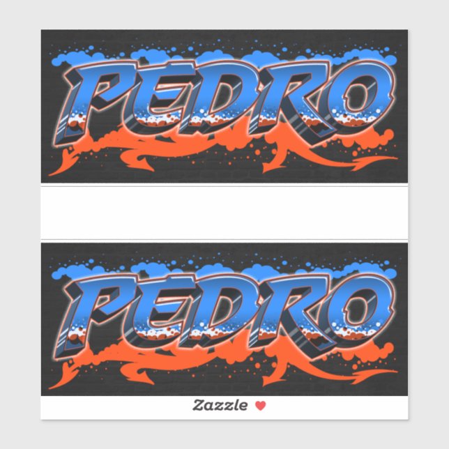 Pedro Vorname Name Graffiti Aufkleber Sticker (Blatt)