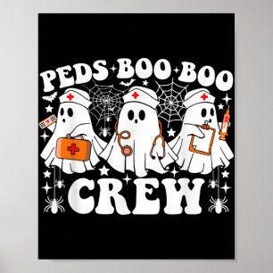 Peds Boo Boo Crew Funny Ghost Halloween Pädiatrie Poster