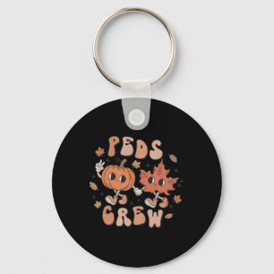 PEDS Crew Pumpkin Erntedank Fall Pädiatrische Nurs Schlüsselanhänger