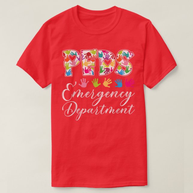 PEDS Emergency Department Pädiatrie Nurse Doctor T-Shirt (Design vorne)