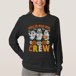 Peds ER Boo Boo Crew – Cute Halloween Nurse Ghost  T-Shirt