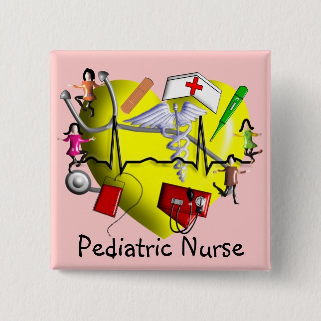 Peds Krankenschwester-Geschenk-Entzückende Button (Vorderseite)