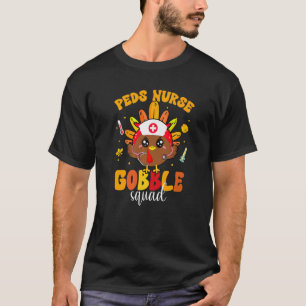 PEDS Krankenschwester Gobble Squad Truthahn Pilger T-Shirt