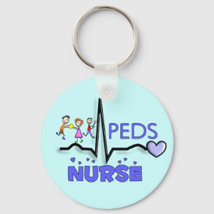 PEDS NURSE QRS Design T - Shirt & Geschenke Schlüsselanhänger