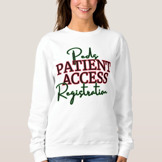 Peds Patient Zugang weißes Sweatshirt (Vorderseite)