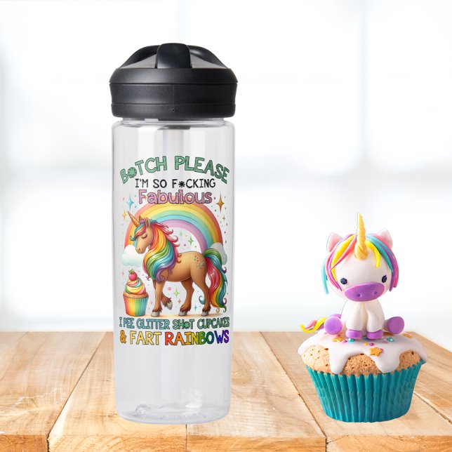 Pee Glitzer, Cupcakes & Furz Rainbows Trinkflasche (Von Creator hochgeladen)