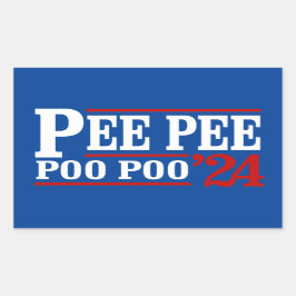 Pee Pee Poo Poo 2024 Rechteckiger Aufkleber