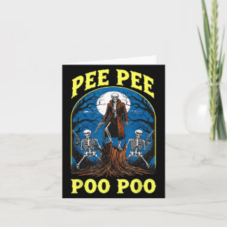 Pee Pee Poo Poo Cursed Gen Z Meme Funny Skeleton W Karte