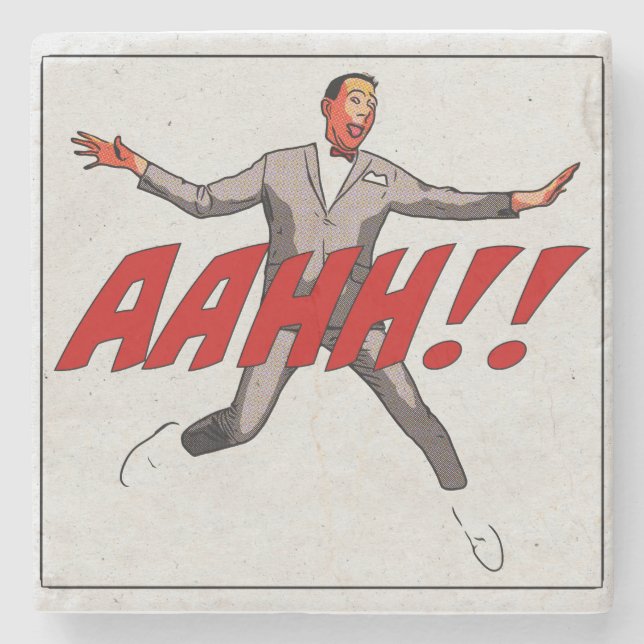 Pee-wee "Aahh"-Untersetzer Steinuntersetzer (Vorderseite)