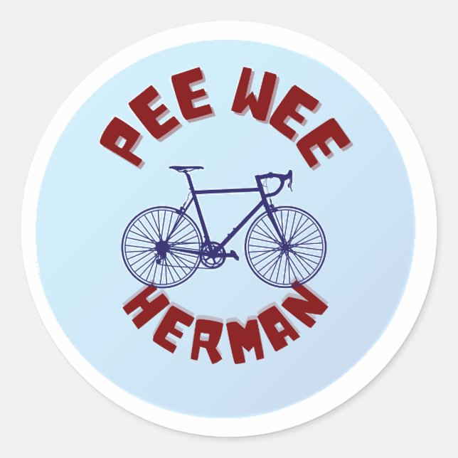 Pee Wee Herman Bike Runder Aufkleber (Vorderseite)