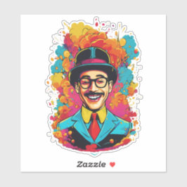 Pee Wee Herman Oval Sticker