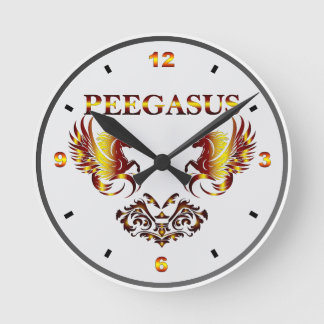 PEEGASUS of Clock Runde Wanduhr