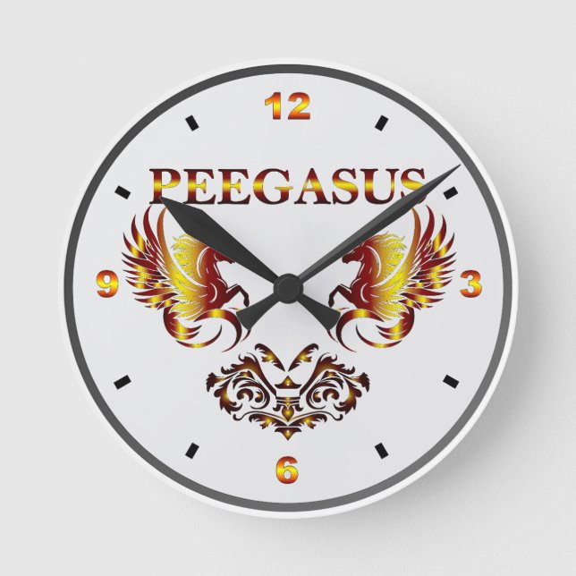 PEEGASUS of Clock Runde Wanduhr (Vorderseite)