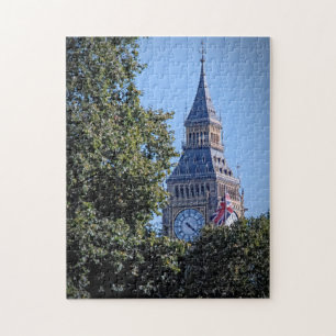 Peek-a-Boo - Big Ben oberhalb der Bäume Puzzle