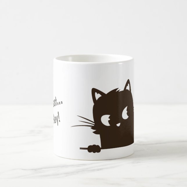 Peek-a-boo Black Cat Kaffeetasse (Mittel)