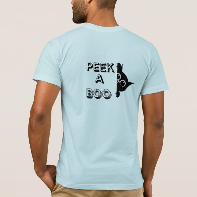 Peek-a-Boo Cat T-Shirt – Funny & Cute Kitty  (Rückseite)