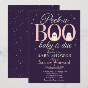 Peek-a-Boo-Geister-Baby-Party Einladung