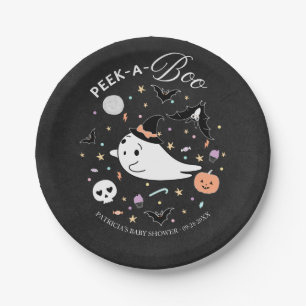 Peek-A-Boo Halloween Mädchen Baby Shower Papierpla Pappteller