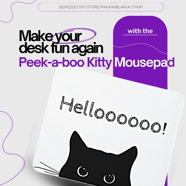 Peek-a-Boo-Kätzchen-Mauspad Mousepad (Von Creator hochgeladen)