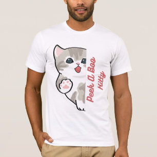Peek A Boo Kitty Süßes Katzen T-Shirt