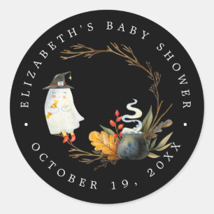 Peek-A-Boo   Kleiner Geist Halloween-Baby-Party Runder Aufkleber