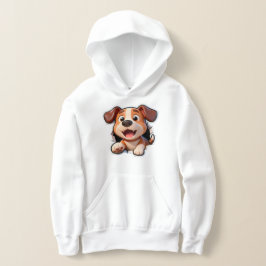 Peek-a-Boo Puppy – Cute Dog Front & Tail Back  Hoodie