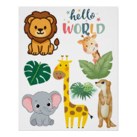 Peek-a-Boo-Safari-Freunde-Nursery-Wandkunst