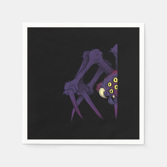 Peekabo Spider Serviette (Vorderseite)