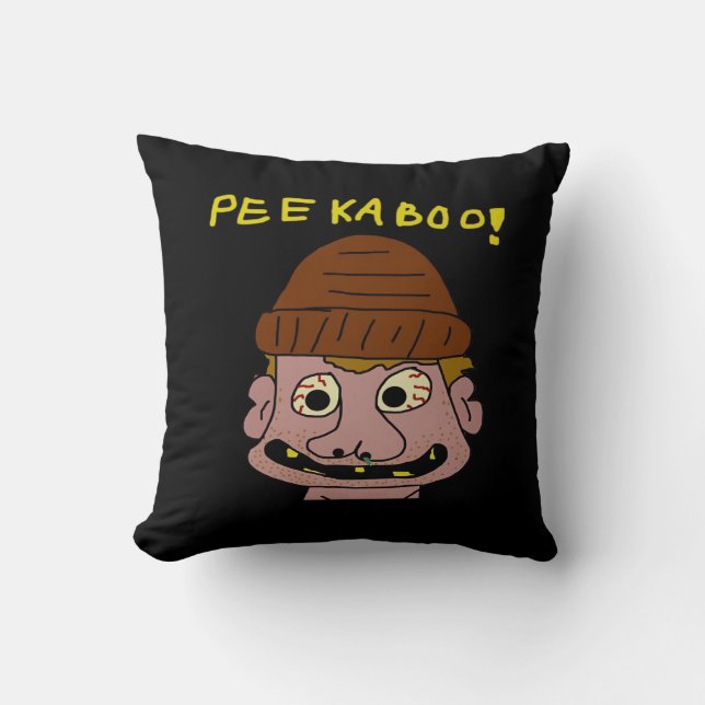 Peekabo Weird Man Kissen (Vorderseite)
