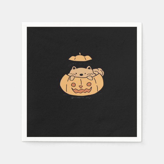 Peekaboo Autumn Vibes Serviette (Vorderseite)