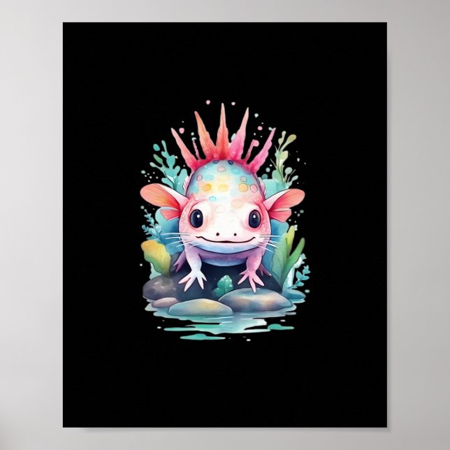 Peekaboo Axolotl Poster (Vorne)