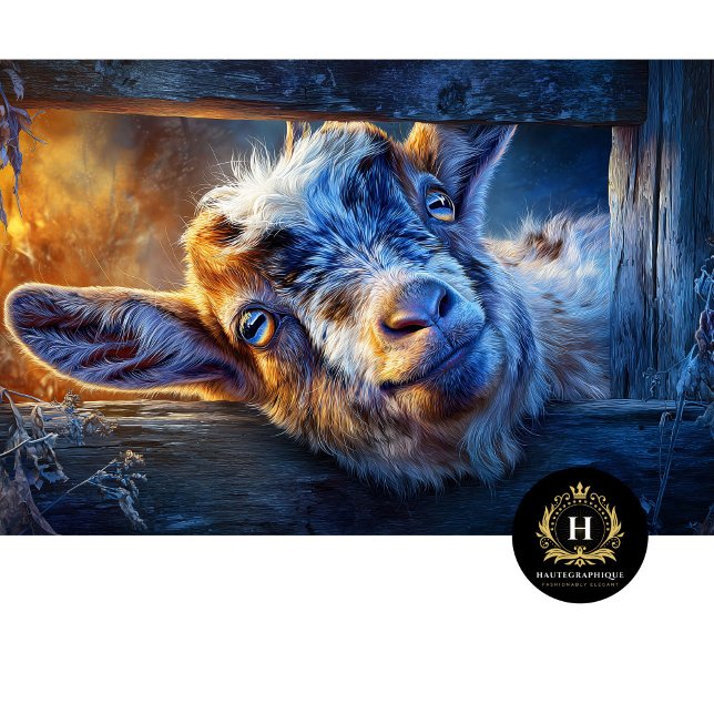 Peekaboo Barn Door Baby Goat Portrait Seidenpapier (Von Creator hochgeladen)