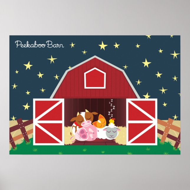 Peekaboo Barn Night Landscape Group 1 Poster (Vorne)