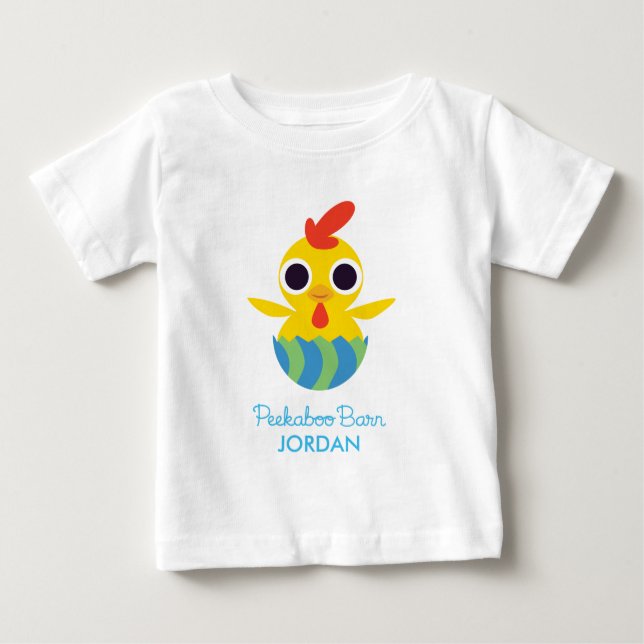 Peekaboo Barn Oster | Bandit the Chick 2 Baby T-shirt (Vorderseite)