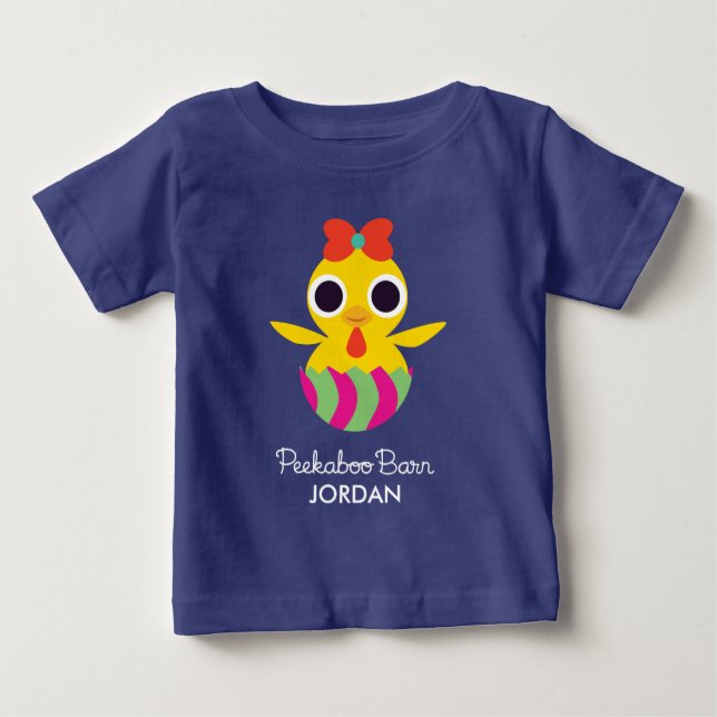 Peekaboo Barn Oster | Bayla the Chick Baby T-shirt (Vorderseite)