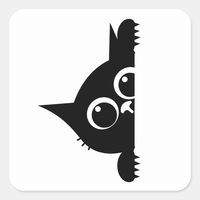 Peekaboo Cat Sticker (Vorderseite)