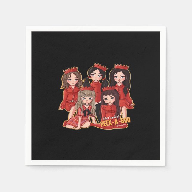 Peekaboo Cozy Herbst Serviette (Vorderseite)