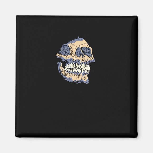 Peekaboo Death Skull Magnet (Vorne)