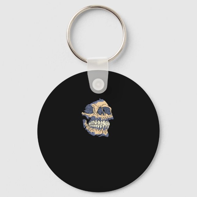 Peekaboo Death Skull Schlüsselanhänger (Vorderseite)