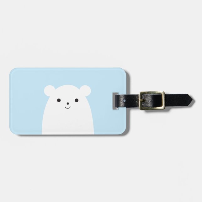 Peekaboo-Eisbär-Gepäckanhänger Gepäckanhänger (Vorderseite horizontal)