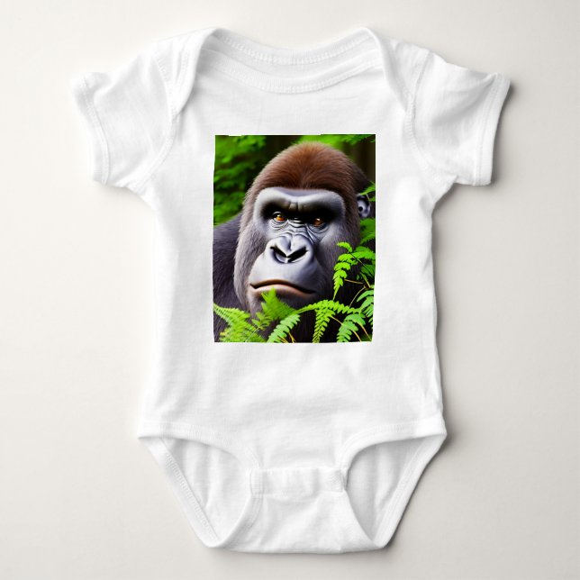 Peekaboo Gorilla, Baby Bosysuit Baby Strampler (Vorderseite)
