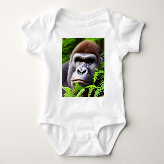 Peekaboo Gorilla, Baby Bosysuit Strampler (Vorderseite)