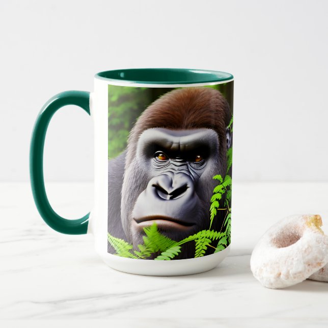 Peekaboo Gorilla, Combo-Kaffee-Tasse Tasse (Mit Donut)