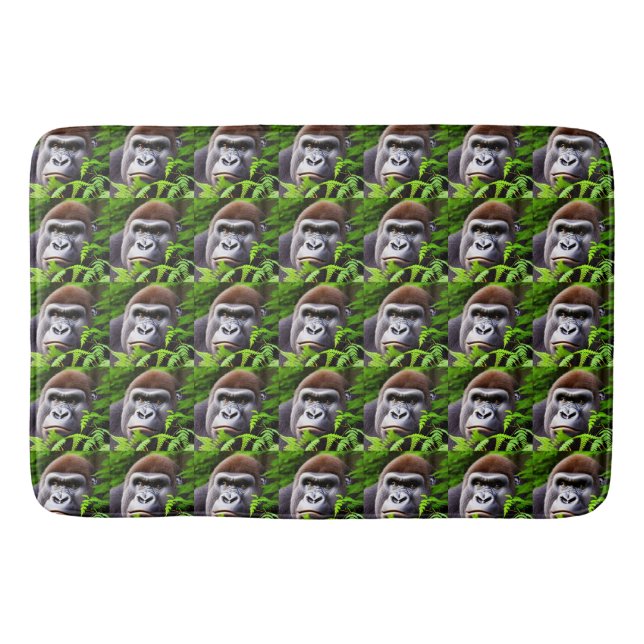 Peekaboo Gorilla, Memory Foam Bathmat Badematte (Vorderseite)