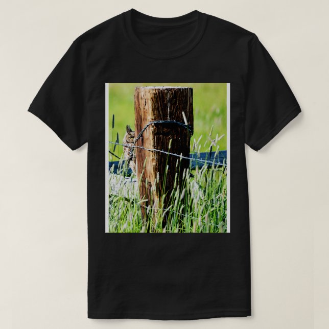 Peekaboo Great Horned Owl TShirt (Design vorne)