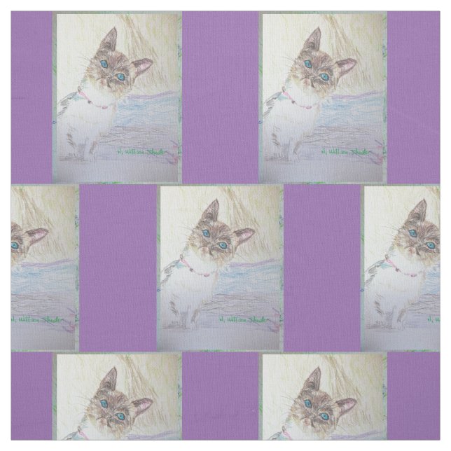 Peekaboo-Kätzchen-Vorlagen-Gewebe Stoff (Muster)