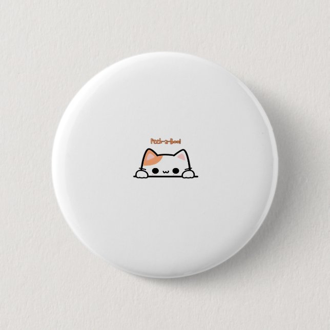 Peekaboo! - Klassisches Design zu Halloween Button (Vorderseite)