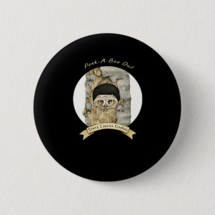 Peekaboo Meme Design für Halloween Button