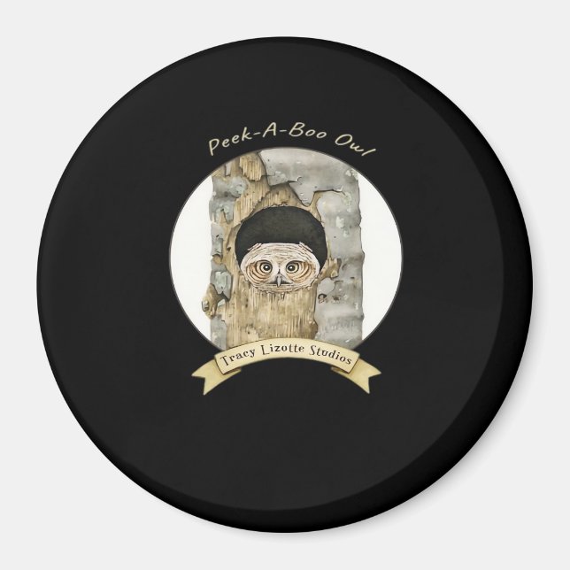Peekaboo Meme Design für Halloween Magnet (Vorne)